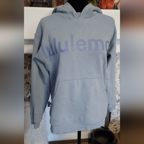 Lululemon Hoodie, Soft Cotton,  Dusty Blue size 6 - Picture 1 of 15